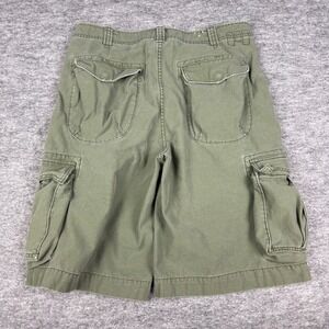 Old Navy Cargo Supply Shorts Mens 34 Green Cotton Multi Pocket Relaxed Fit 34x10